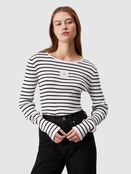 Camisola Mulher Woven Label Tightsweate Calvin Klein