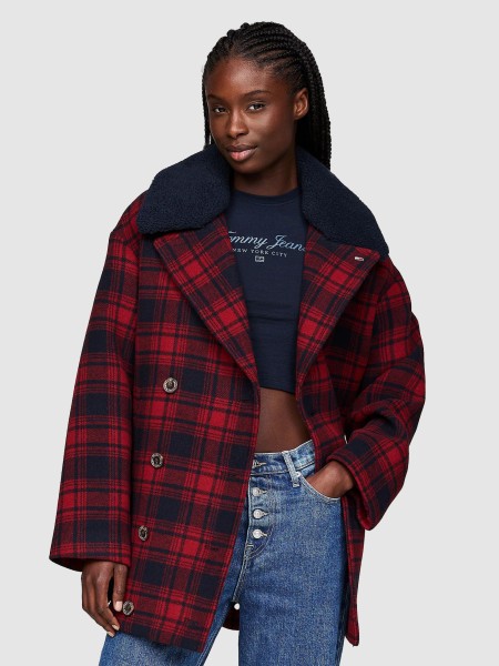 Casaco Mulher Check Wool Tommy Jeans