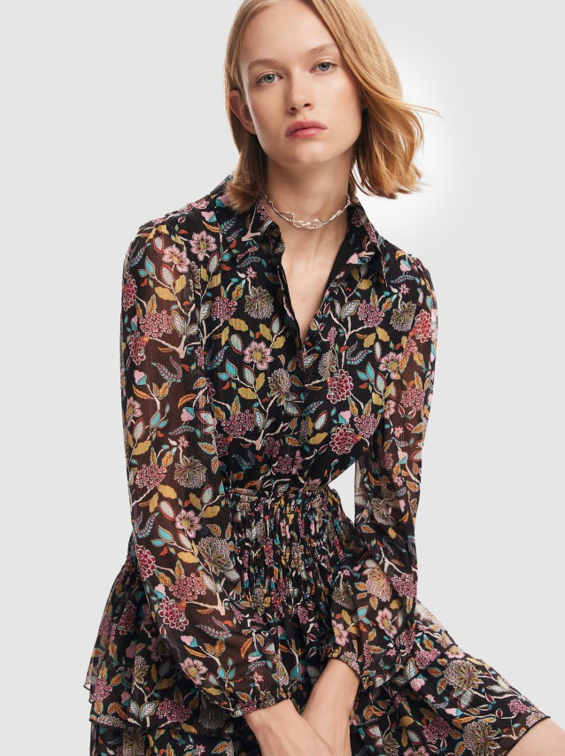 Desigual 18WWVW96 Dress Mujeres Negro 38