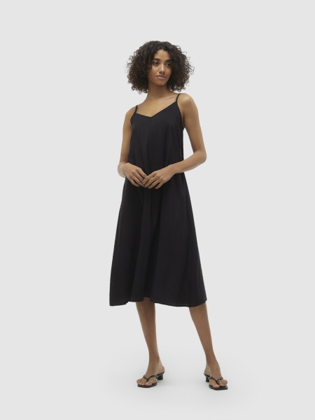 Vestidos Mulher Vmjosie Calf Singlet Dress Wvn Ga Vero Moda