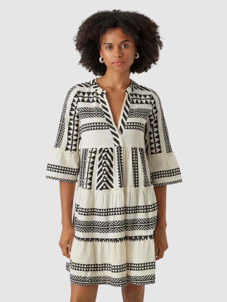 Vestidos Mulher Vmdicthe 3/4 Tunic Wvn Ga Noos Vero Moda
