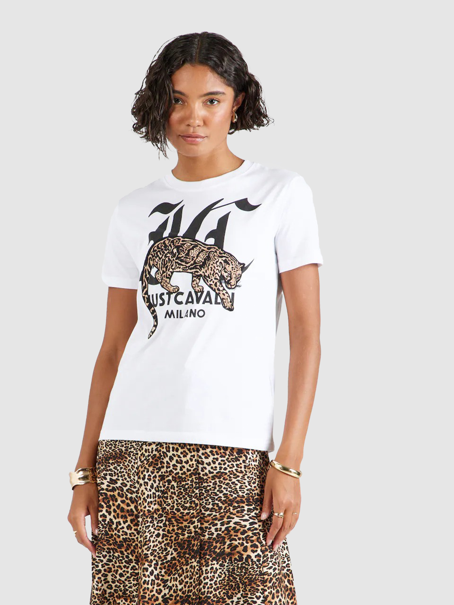 Tシャツ・カットソー JUST CAVALLI Woman T-Shirt White 76PAHE08CJ112 003 JUST CAVALLI: T-shirt woman - White | Just Cavalli t-shirt
