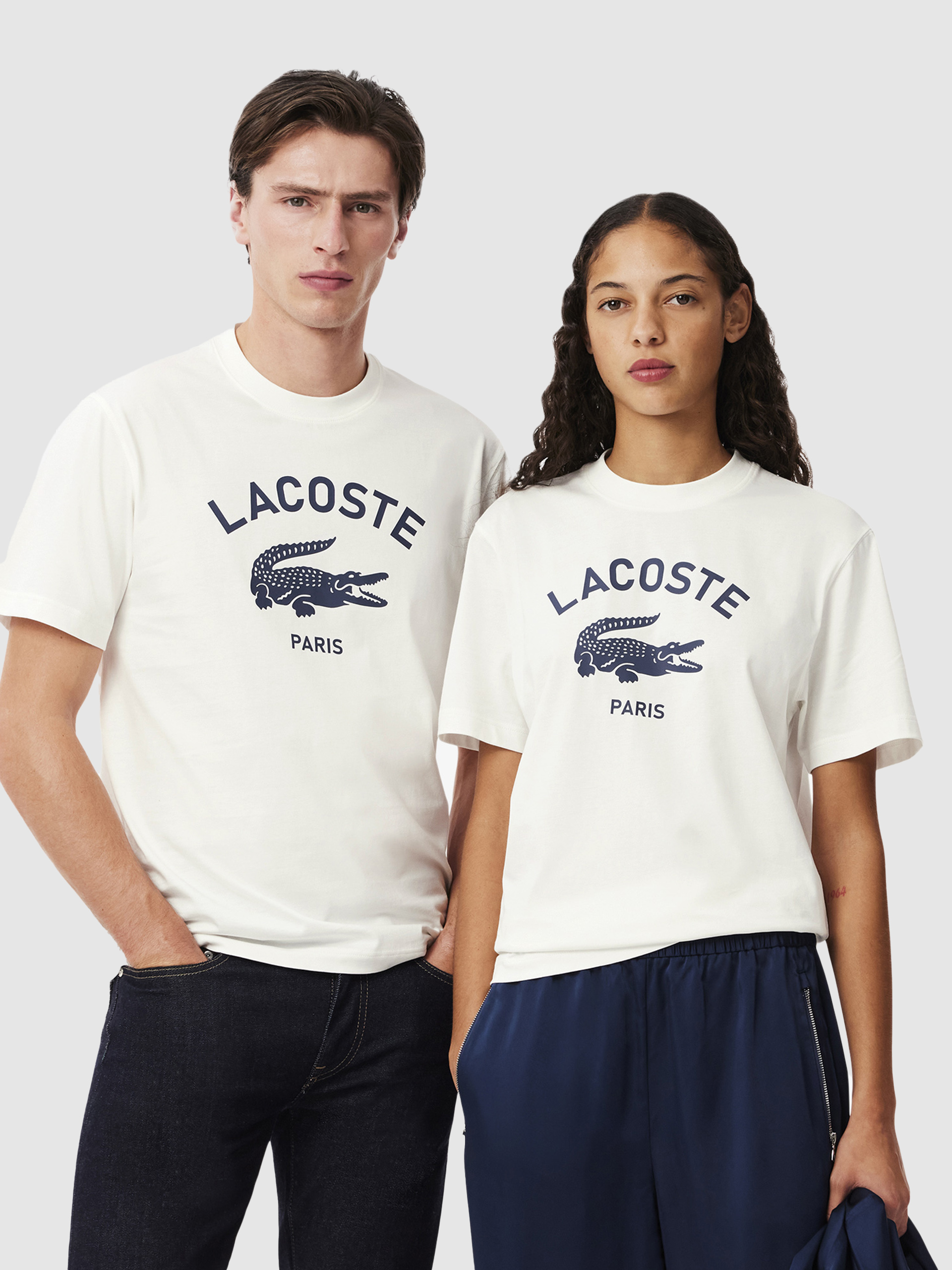 T-Shirt Male Lacoste White Forte Store