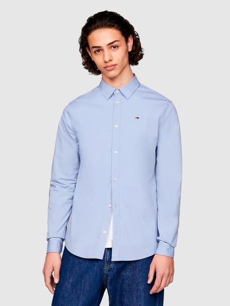 Camisa Homem Tjm Original Stretch Shirt Tommy Jeans