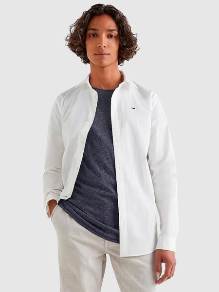 Camisa Homem Tjm Original Stretch Shirt Tommy Jeans