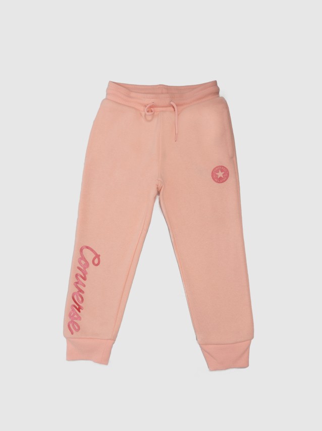 Cal�a Menina Jogger With Metallic Converse