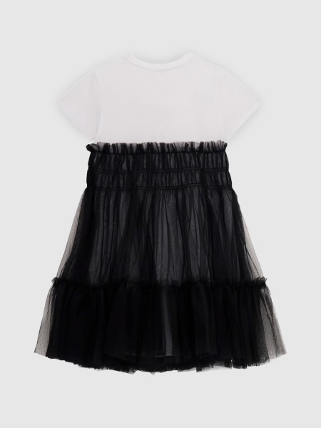 Vestidos Menina Mixed Fabric Ss Dress Guess Kids