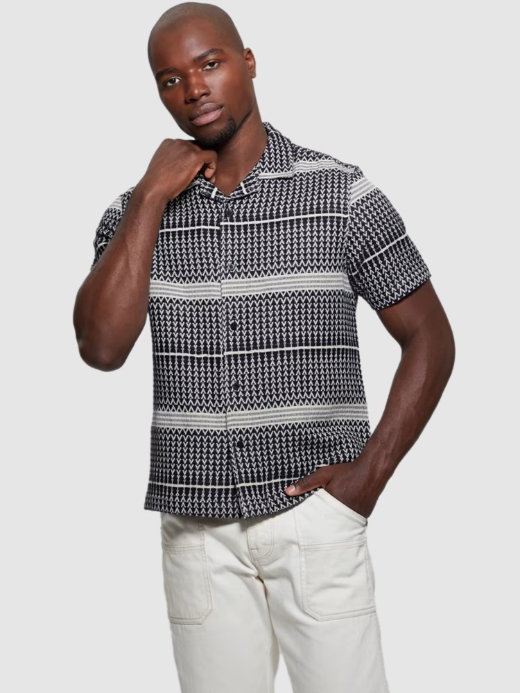 Polos Homem Guess Branco C/ Azul Forte Store