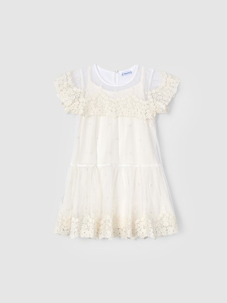 Vestidos Menina Vestido Tul Bordado Mayoral