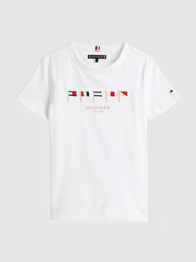 T-Shirt Menino Multi Flag Emb Reg Tee Ss Tommy Hilfiger- Kids