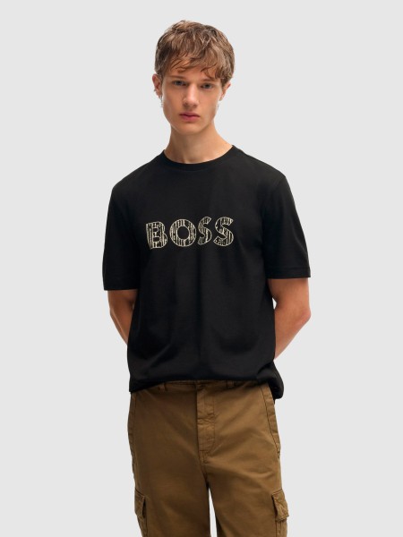 T-Shirt Homem Boss Orange