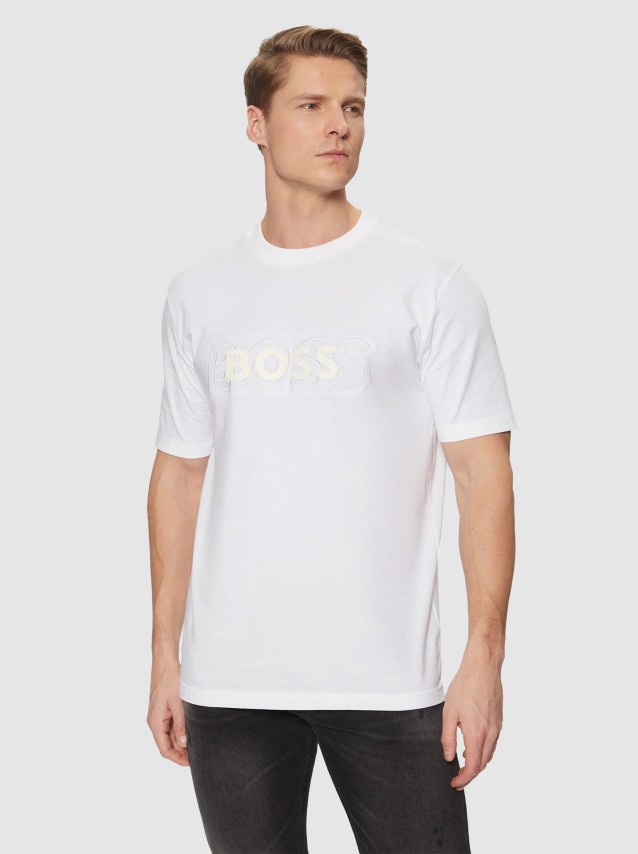 T-Shirt Masculin Boss Green