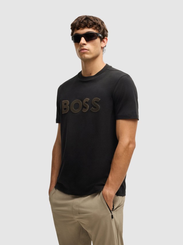 T-Shirt Masculin Boss Green