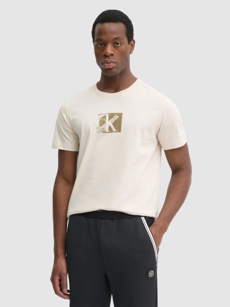 Homem Small Ck Box Tee Calvin Klein