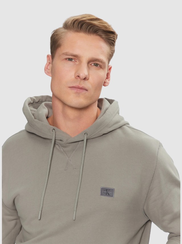 Camisola/sweater Homem Woven Label Hoodie Calvin Klein