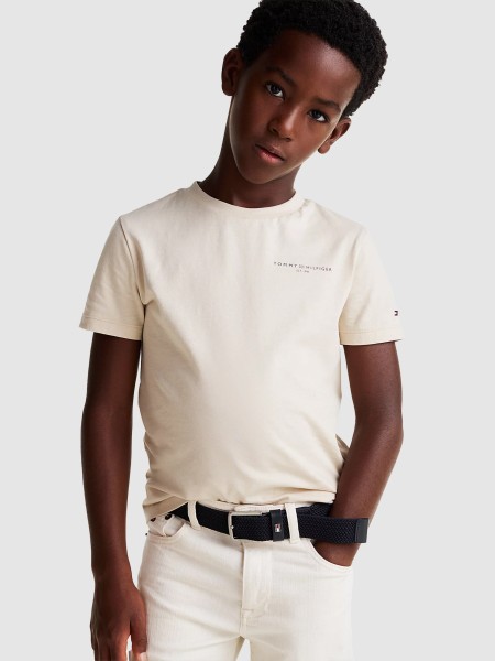 Menino U Mini Corp Logo Tee Ss Tommy Hilfiger- Kids
