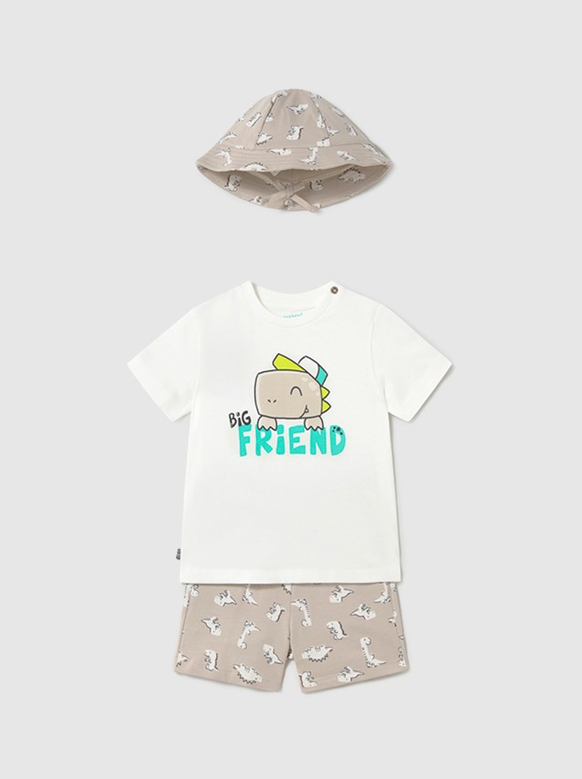 Menino Conj. Malha Print C/ Bucket Mayoral