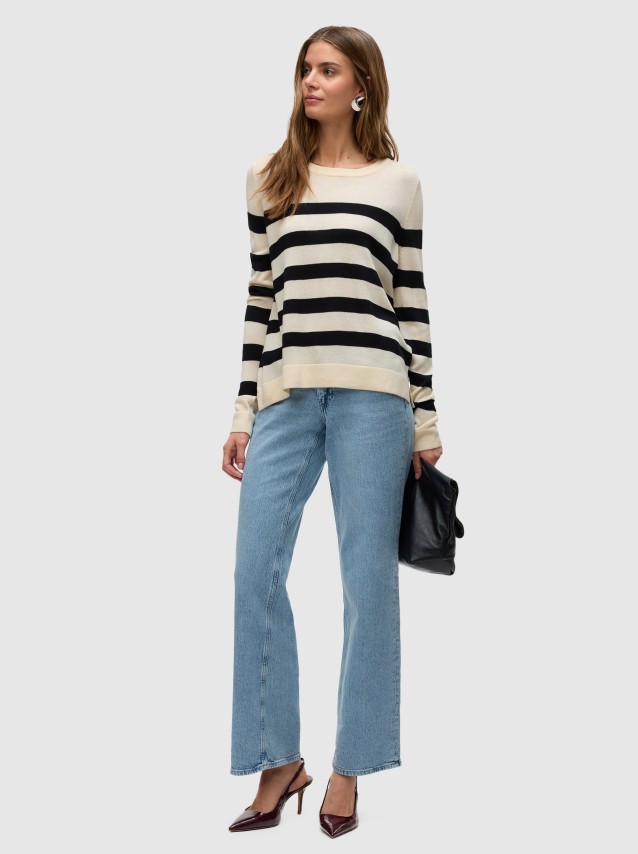 Camisola Mulher Vmnova Ls O-Neck Pullover Ga Noos Vero Moda