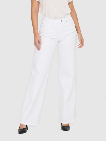 Calca Mulher Onljuicy Hw Wide Leg Dnm Rea Noos Only