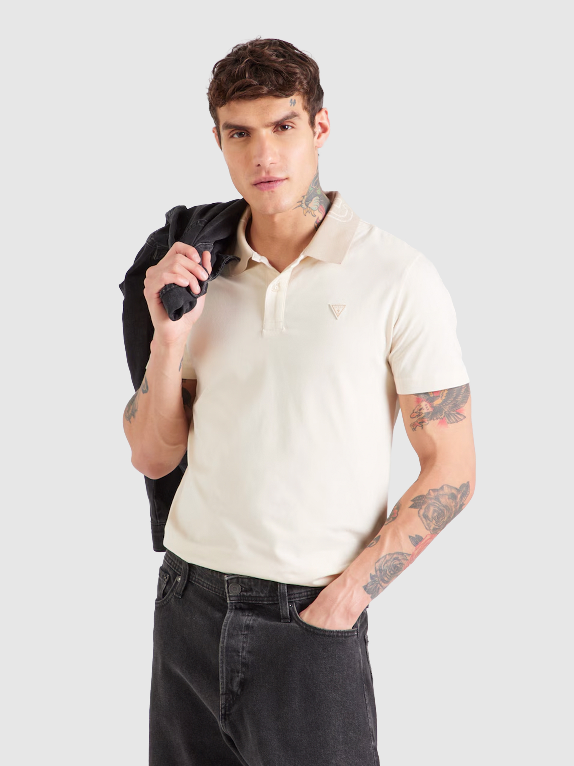 Polos Male Guess Beige Forte Store