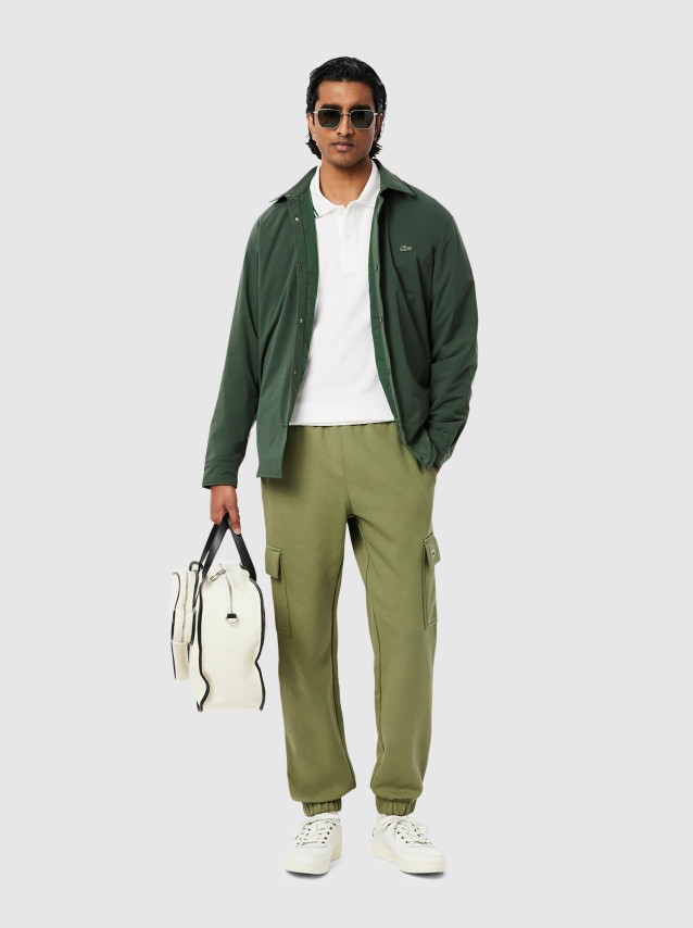 Polos Homem Regular Fit L.12.12 Stripe Collar Pique Polo Lacoste