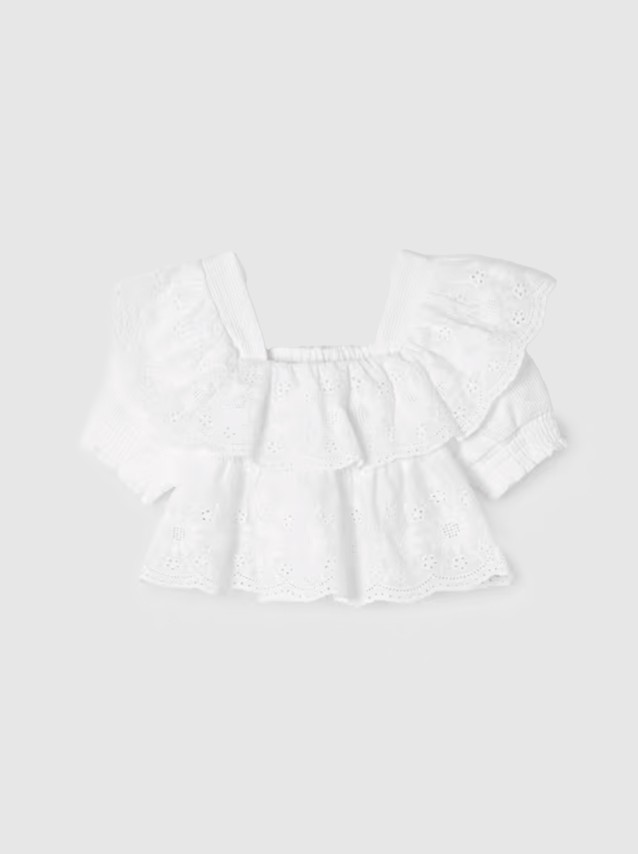 Blusa Menina Tunica Bordados Mayoral