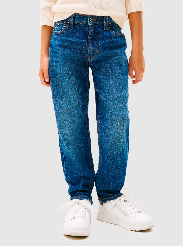 Calca Menino Skater Relaxed Fit Midblue Jeans Tommy Hilfiger- Kids
