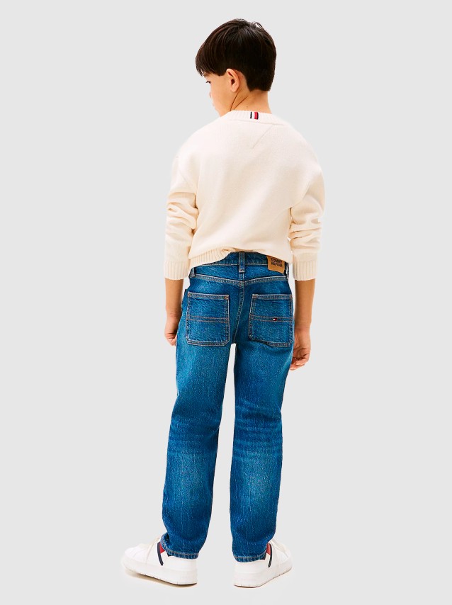 Calca Menino Skater Relaxed Fit Midblue Jeans Tommy Hilfiger- Kids