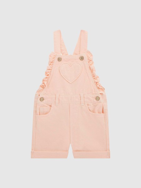 Jardineira Menina Rigid Bull Denim Shortall Guess Kids
