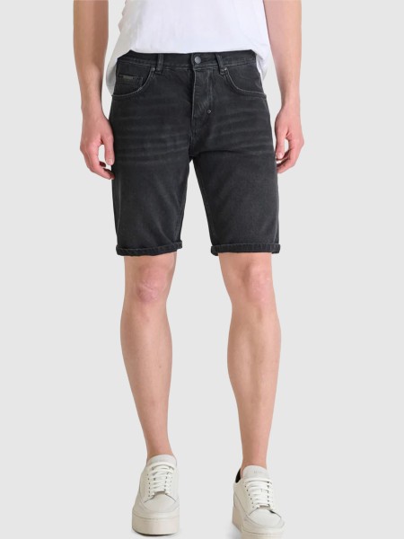 Calcao Homem Denim Short Argon  Black Antony Morato
