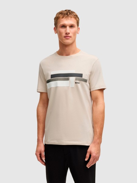 T-Shirt Masculin Boss Green