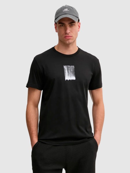 T-Shirt Homem Brush Stroke Graphic Tee Calvin Klein