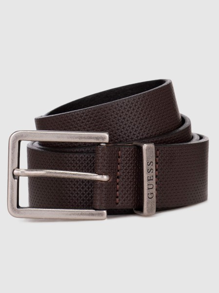 Homem Textured Belt Guess