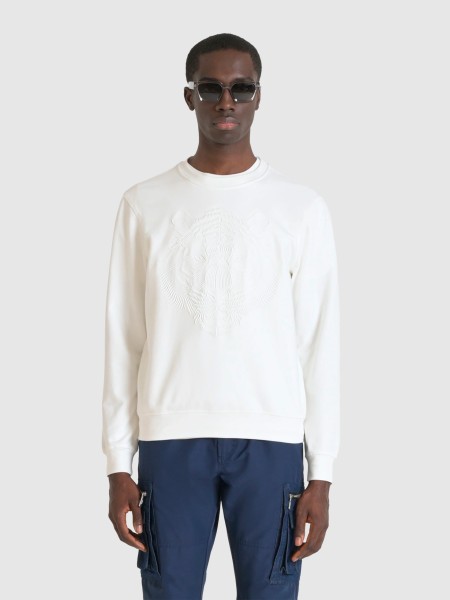 Camisolas Homem Sweatshirt Regular Fit  Cream Antony Morato