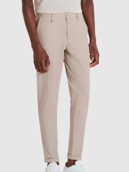 Homem Trousers Ashe Super Skinny Fit  In Stretch Viscose Blend Fabric Piquet Pattern Antony Morato
