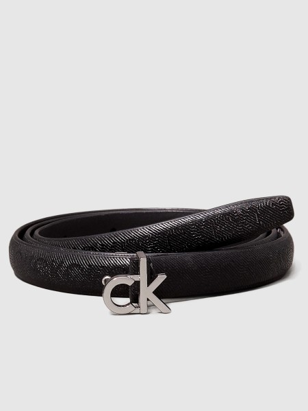 Mulher Ck Buckle Skinny Belt 1.5_Mono Calvin Klein