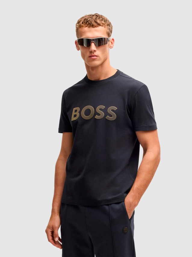 T-Shirt Masculin Boss Green