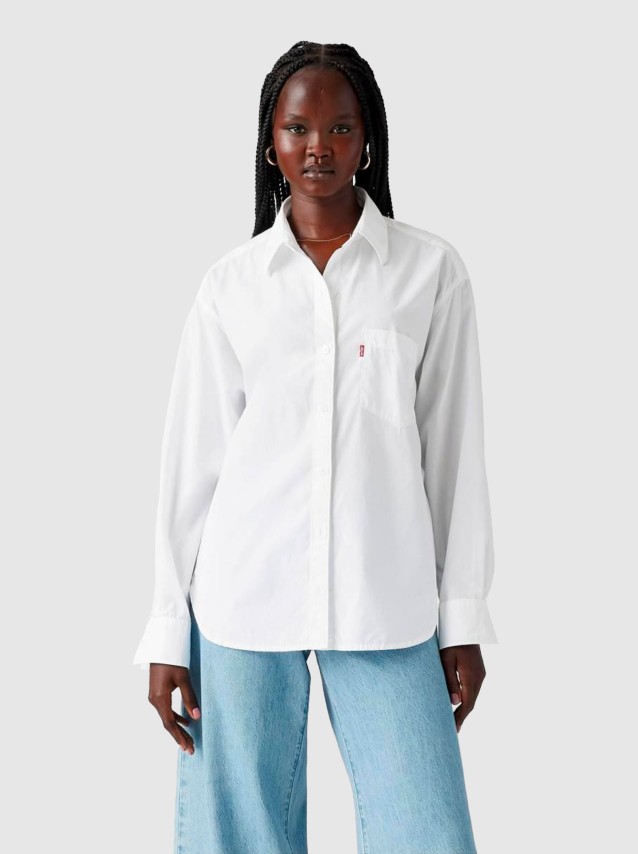 Camisa Mulher Vest Romper Med Indigo - Worn In Levis