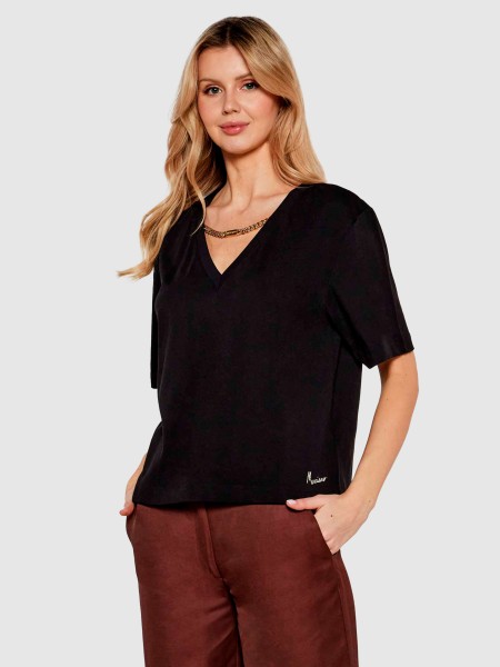 T-Shirt Mulher Chrissy Vn With Chain Tshirt Marciano