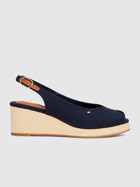 Sandalias Mulher Flag Mid Wedge Espad Slingback Tommy Jeans