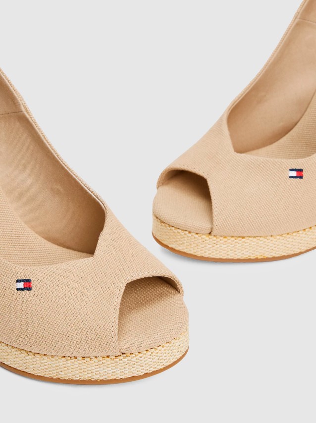 Sandalias Mulher Flag High Wedge Espad Slingback Tommy Jeans