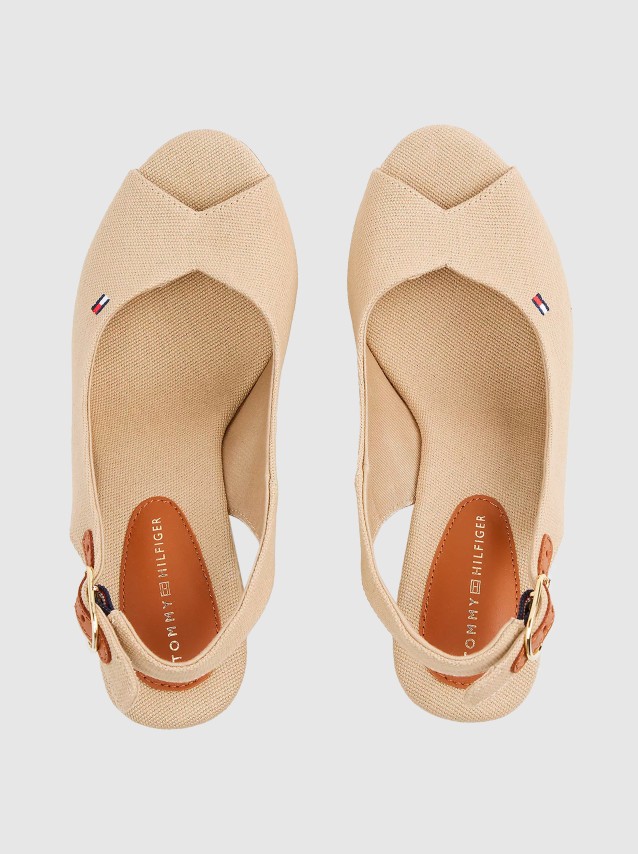 Sandalias Mulher Flag High Wedge Espad Slingback Tommy Jeans