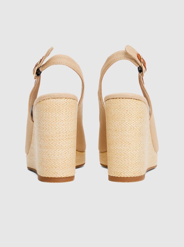 Sandalias Mulher Flag High Wedge Espad Slingback Tommy Jeans