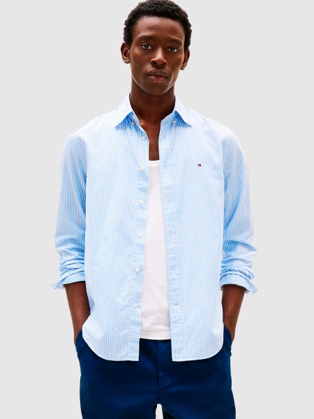 Homem Flex Poplin Classic Stp Rf Shirt Tommy Hilfiger