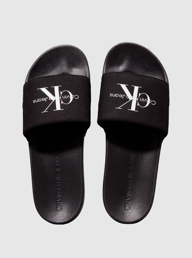 Chinelos Homem Slide Monogram Cv Calvin Klein Footwear