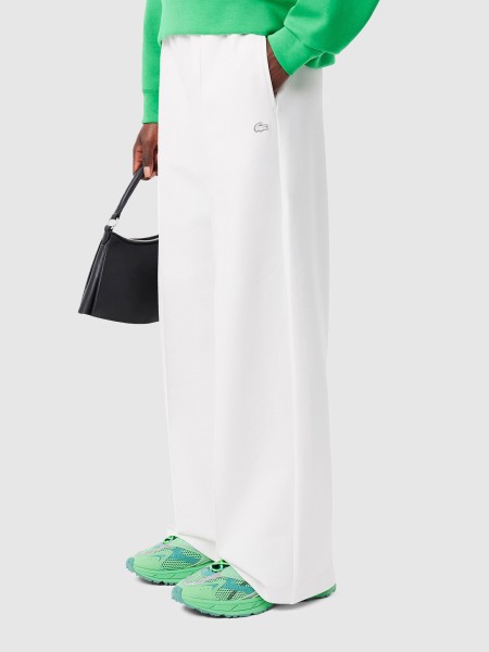 Calca Mulher Wide Leg Cotton Sweatpants Lacoste