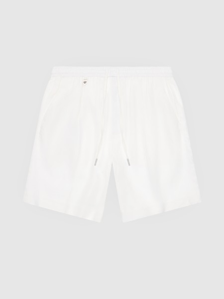 Calcao Homem Super Short Neil Regular Fit In Twill Linen Viscose Blend Fabric Antony Morato