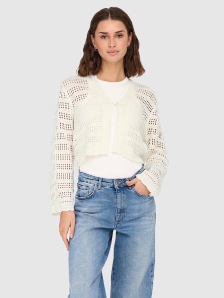 Casaco Mulher Onllykke Tie Cardigan L/s Knt Noos Only