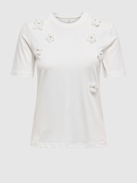 T-Shirt Mulher Onlolivia Life S/s Flower O-Neck Top Jrs Only T-Shirt Mulher Onlolivia Life S/s Flower O-Neck Top Jrs Only