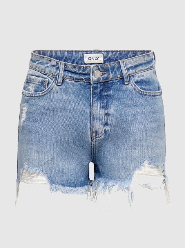 Calcao Mulher Onlpacy Hw Studded Dnm Shorts Bj Only